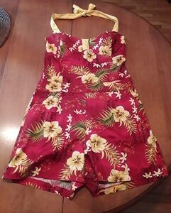 Collectif Tropical Floral Playsuit Romper with Pockets - NWOT